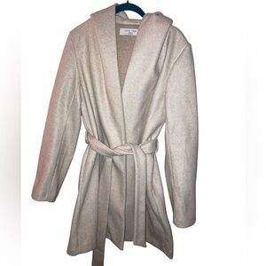 Cream heathered dress coat